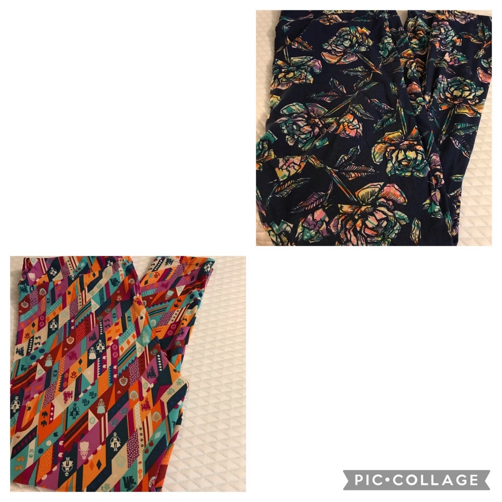 3/$25 2 LuLaRoe TC2 leggings (1 castle leggings)